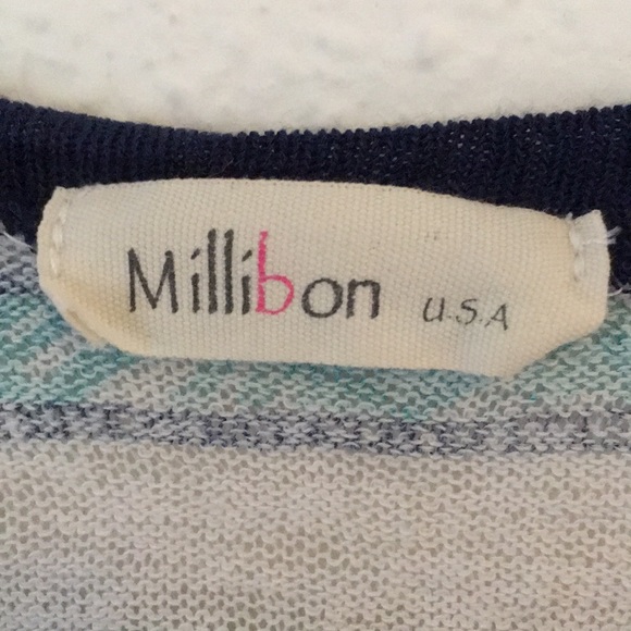 Geometric Sheer Knit T-Shirt - Picture 3 of 6